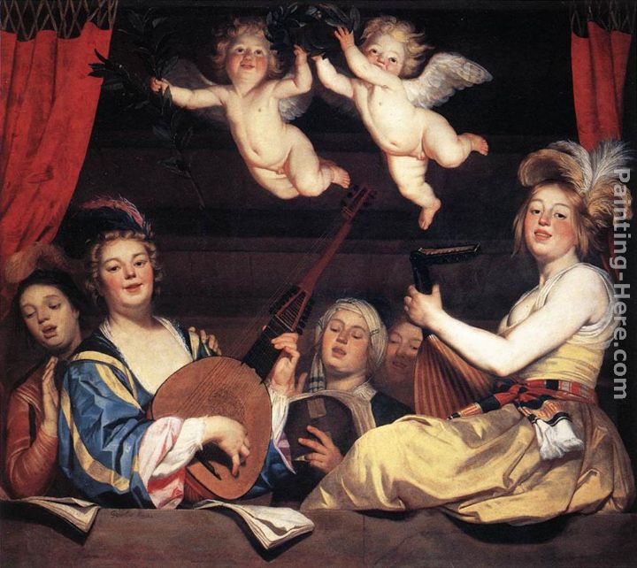 Gerrit van Honthorst Concert on a Balcony